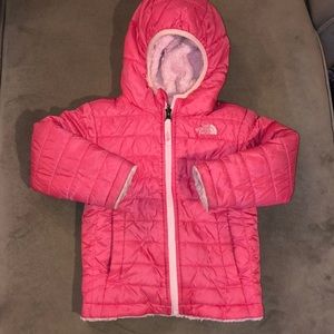 Toddler girls reversible north face coat